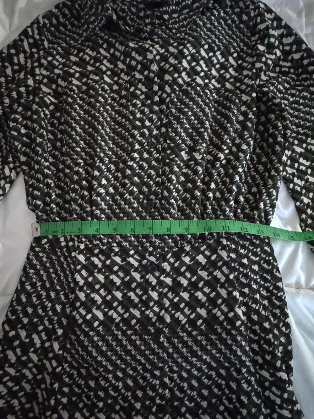 Who What Wear Black and White Printed Shirt Midi Dress S - Picture 10 of 15